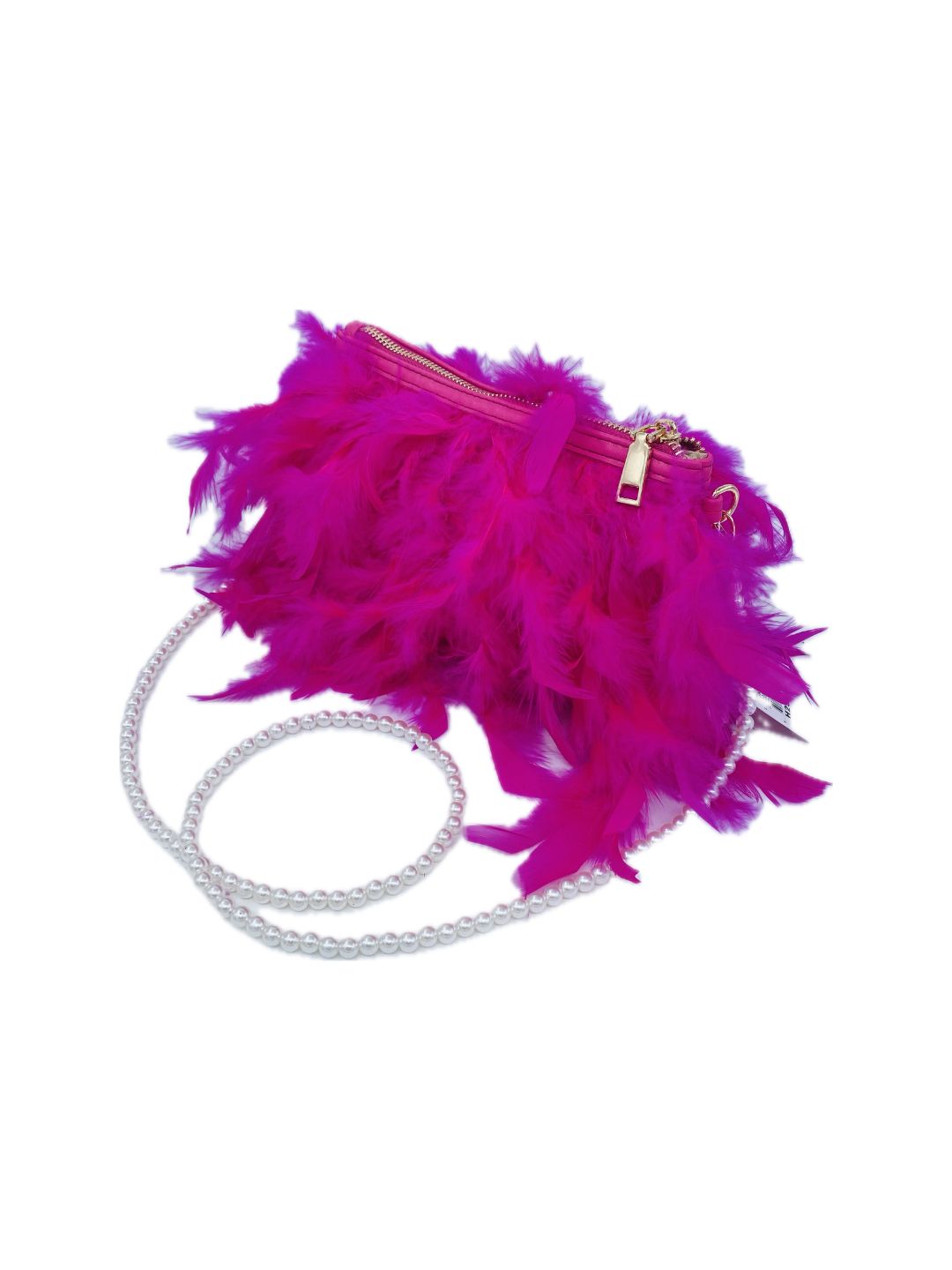 POCHETTE PIUME struzzo MARABOUT FUCSIA 2305