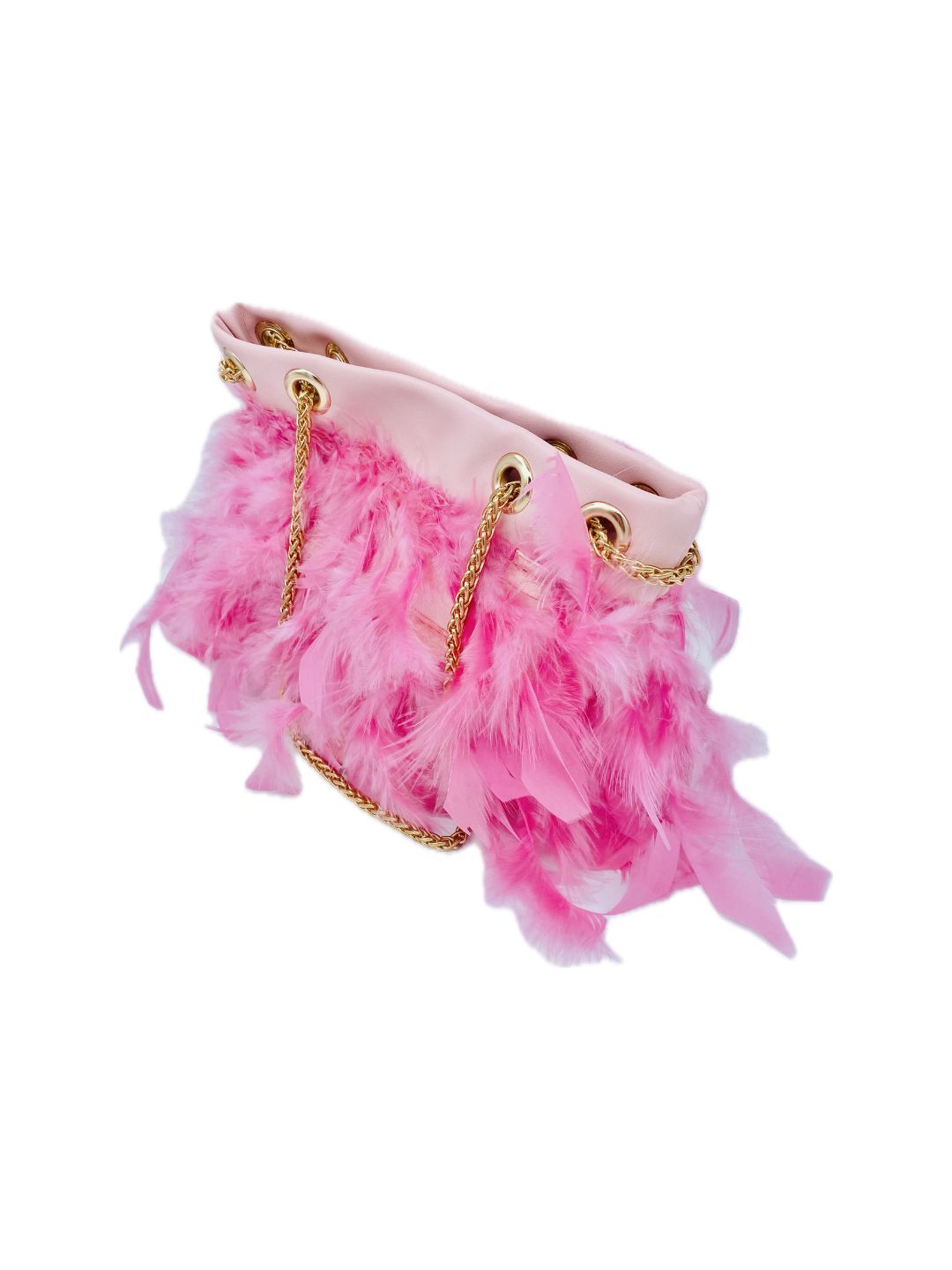 POCHETTE PIUME struzzo MARABOUT ROSA 2306