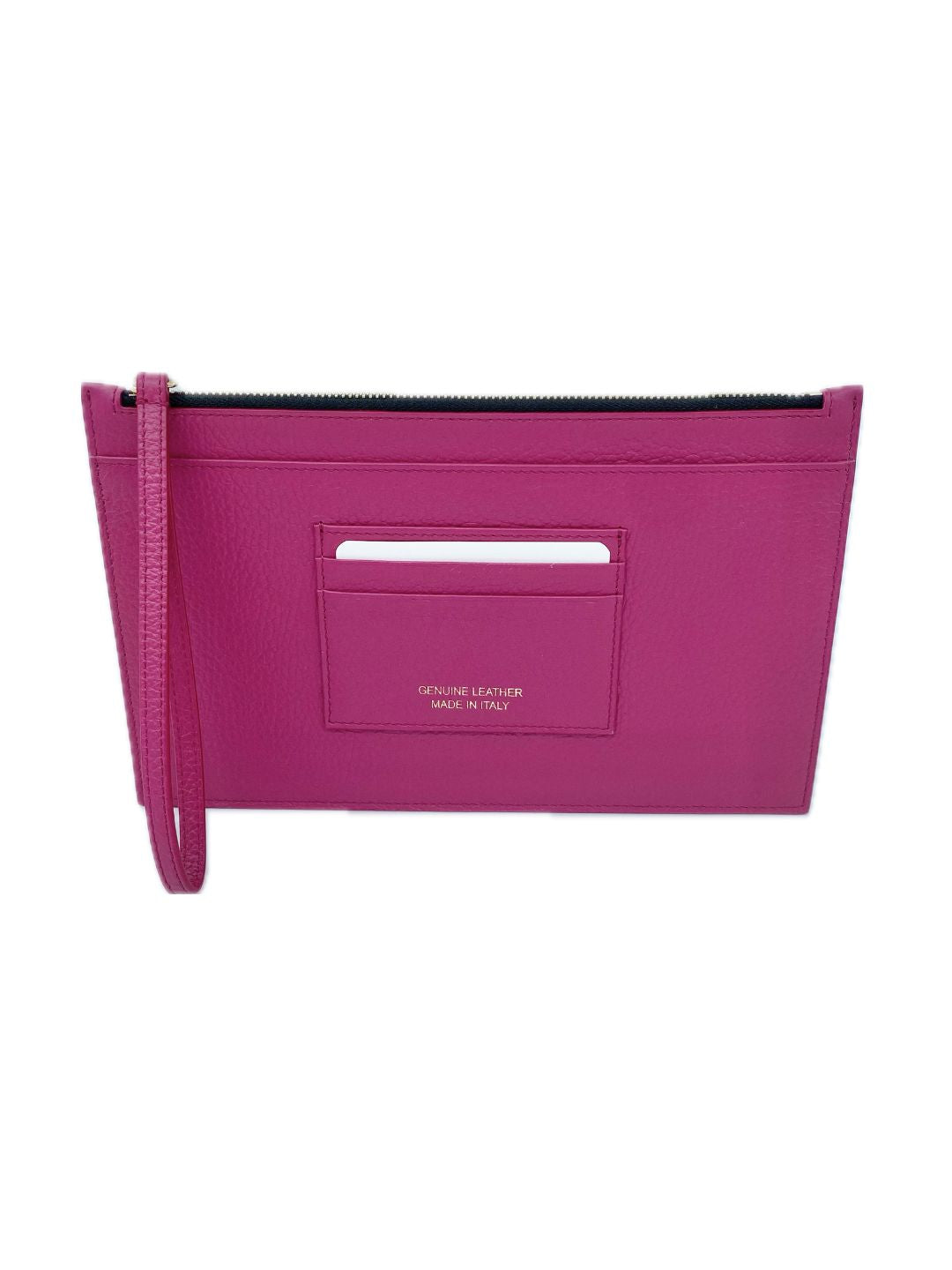 POCHETTE PORTADOCUMENTI IN PELLE FUCSIA 5039