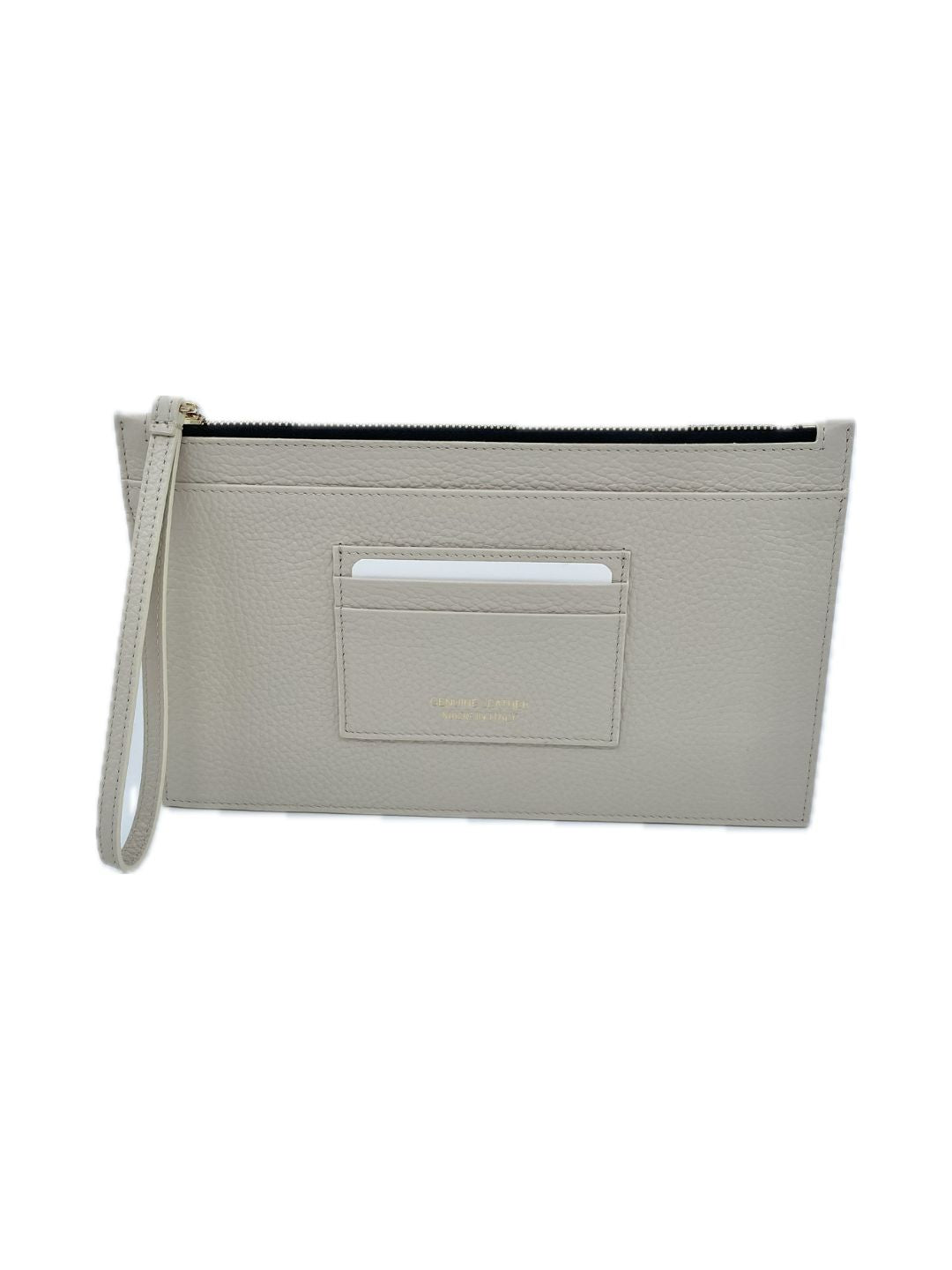 POCHETTE PORTADOCUMENTI IN PELLE PANNA 5039