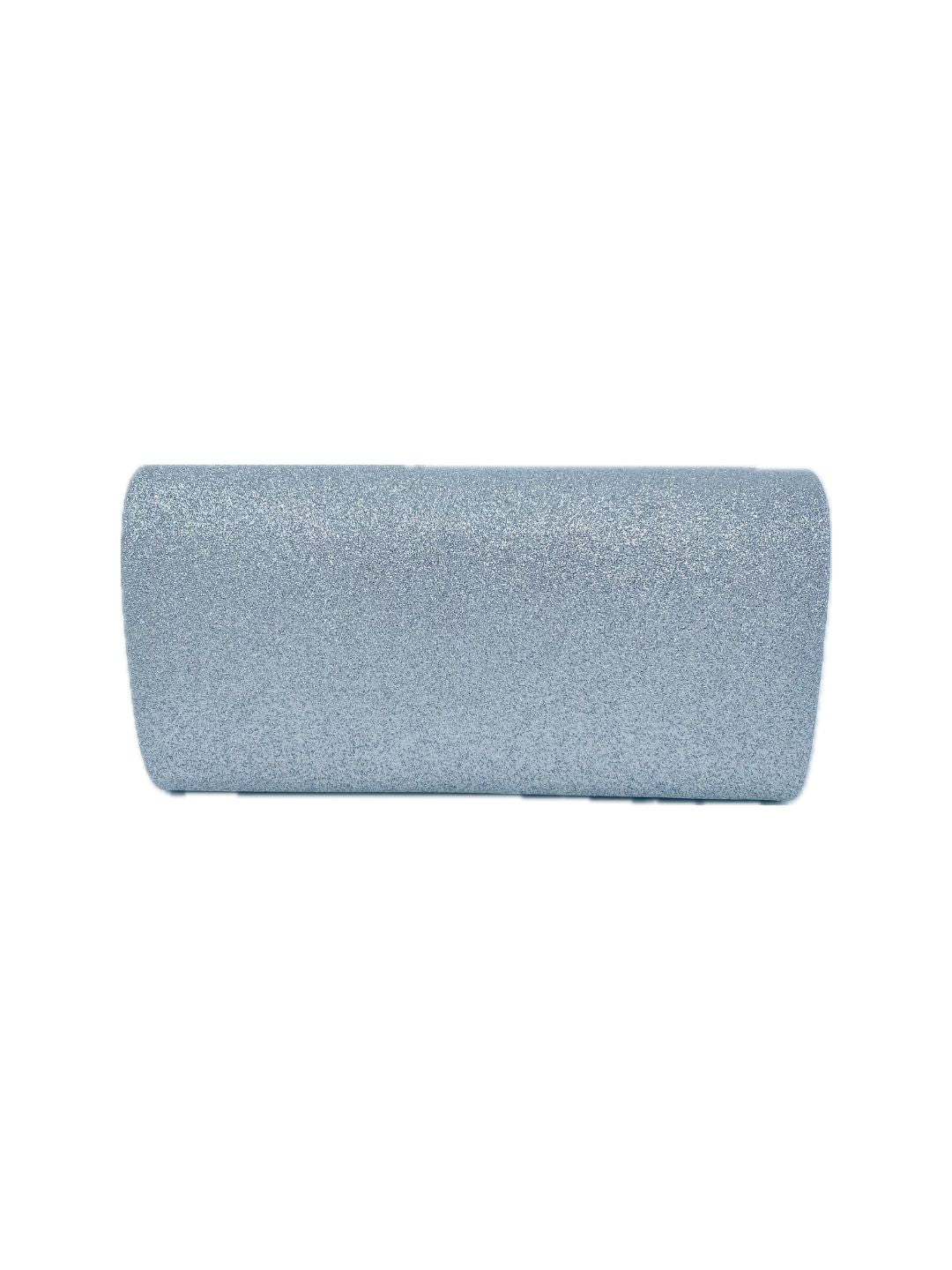 POCHETTE RETTANGOLARE GLITTER FIOCCO ARGENTO 2342