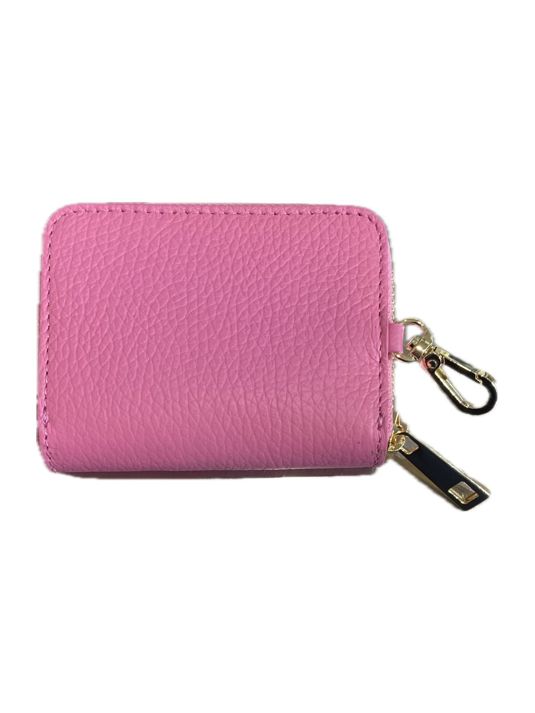 PORTACARTE CON ZIP IN PELLE ROSA BABBOL