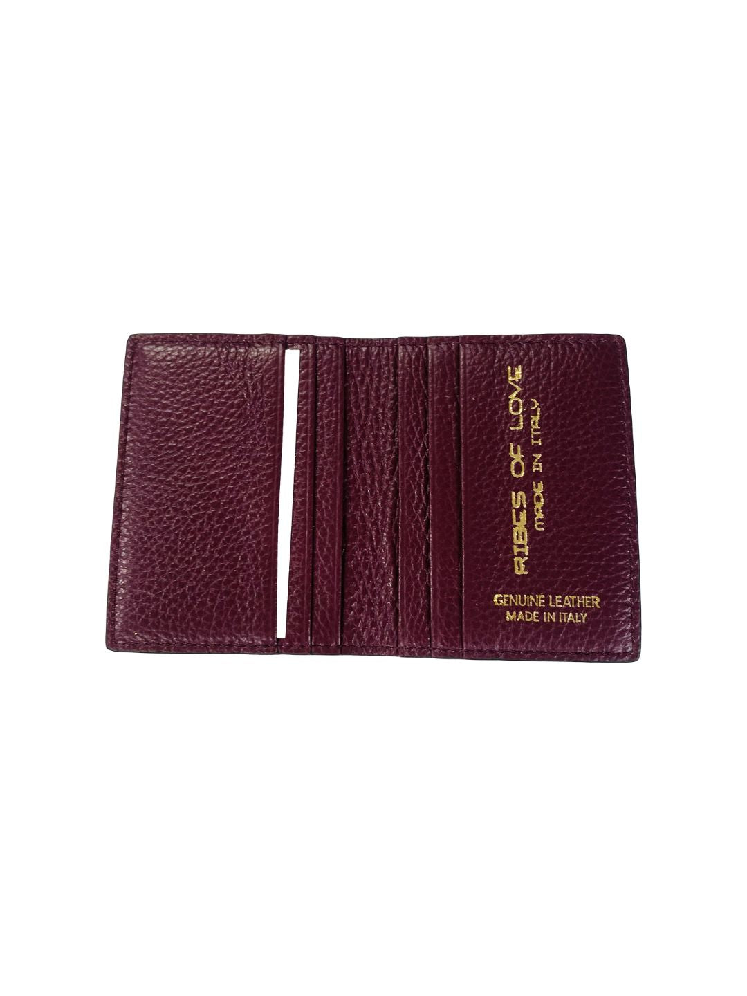 132 BORDEAUX LEATHER BOOKLET CARD HOLDER