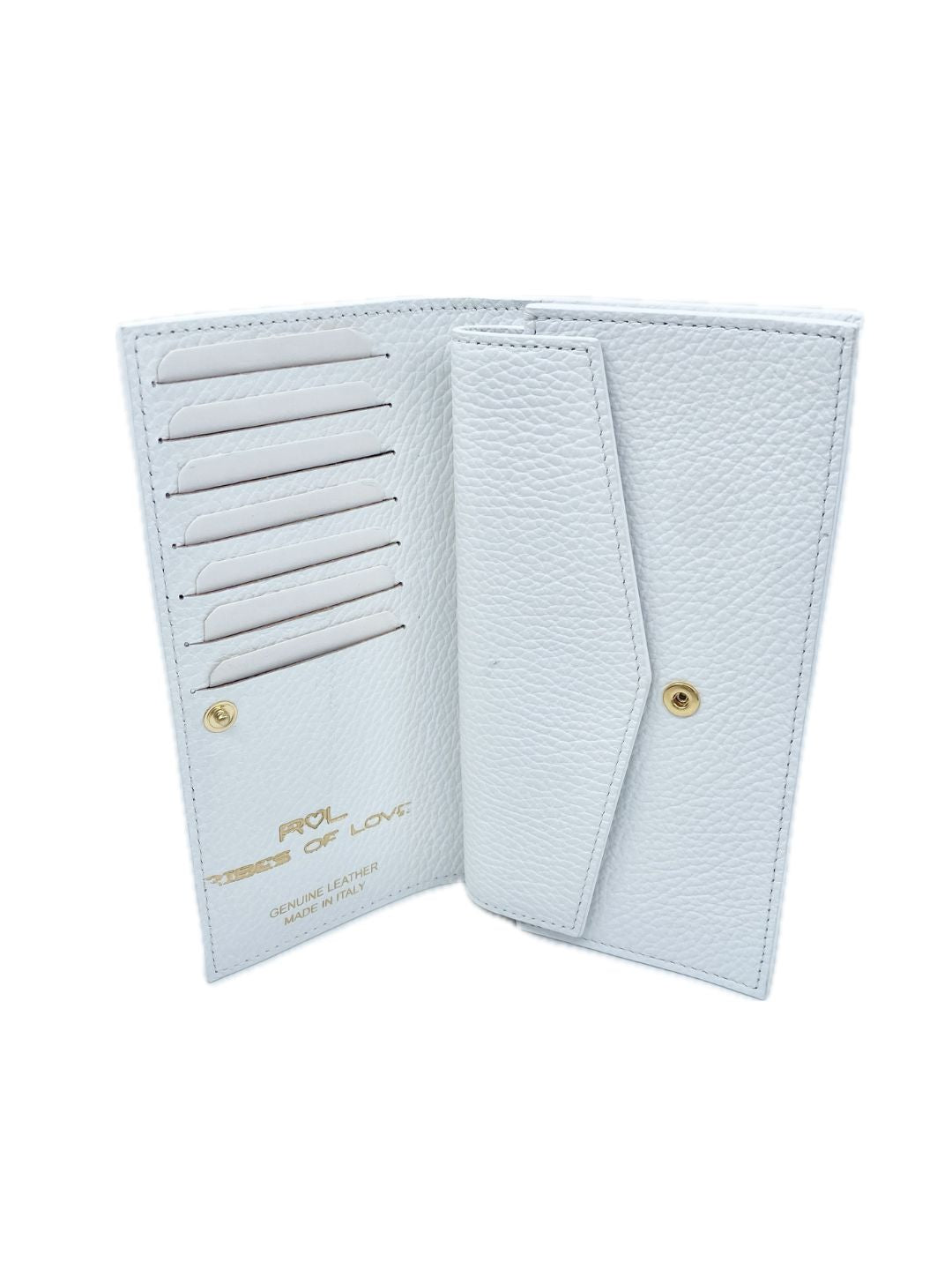 PORTAFOGLIO CON PORTACELLULARE IN PELLE BIANCO 5031