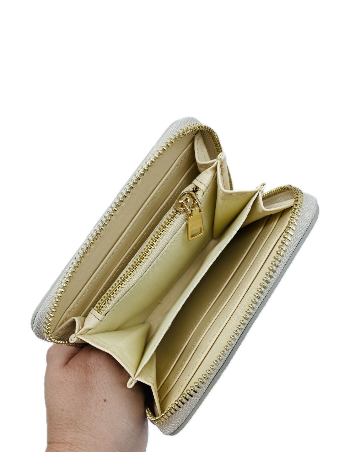 PORTAFOGLIO IN PELLE BEIGE M5014