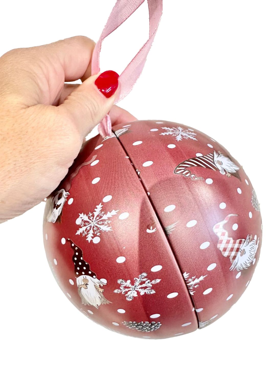 PALLA NATALE CONTENITORE GNOMO