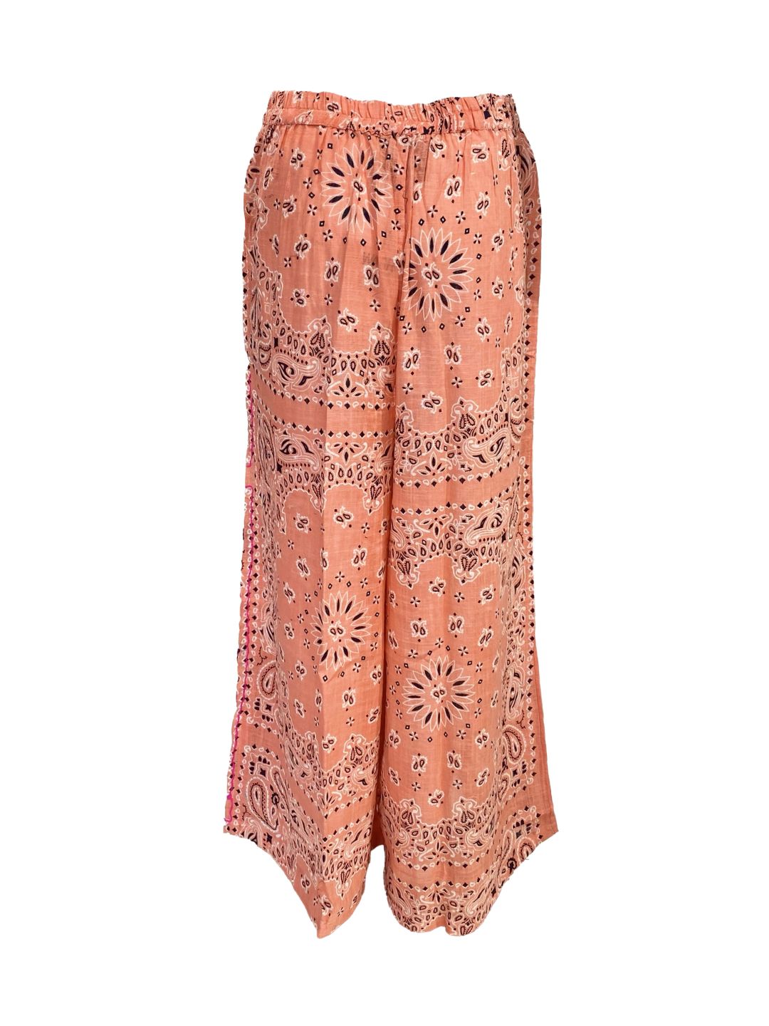 Pantalone Bandana in Cotone Garzato Corallo ✨