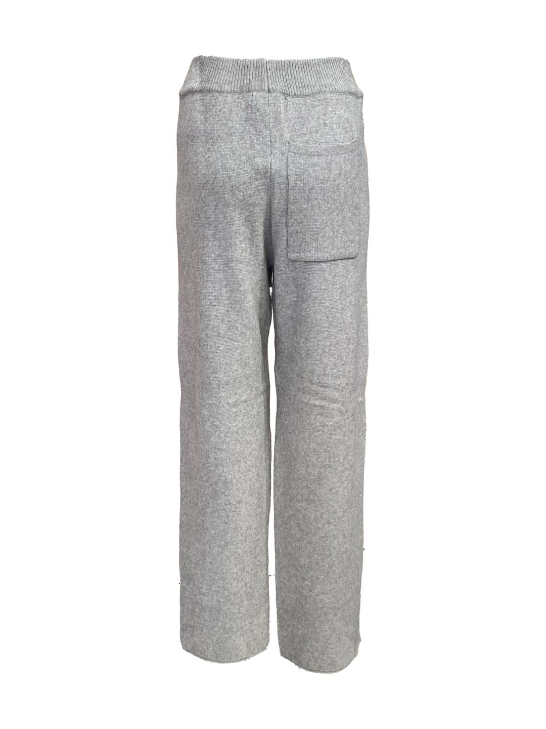 Pantalone Dritto in Maglia Grigio 5615
