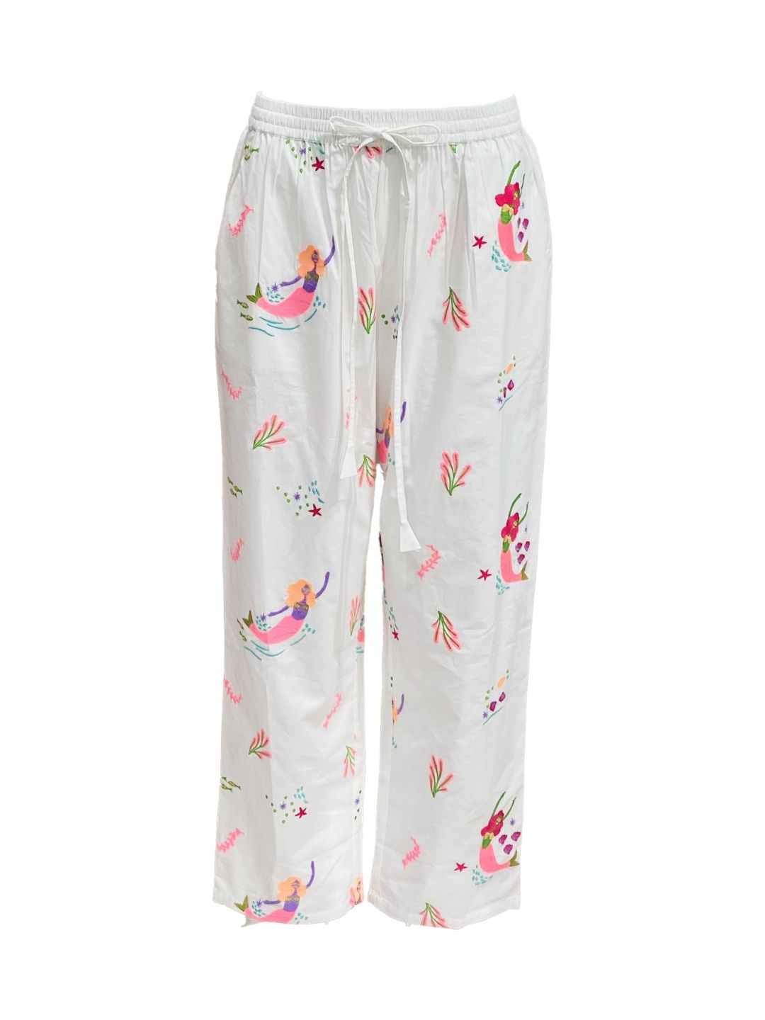 Pantalone Lungo Ricamato in Cotone boho-chic Mod.1