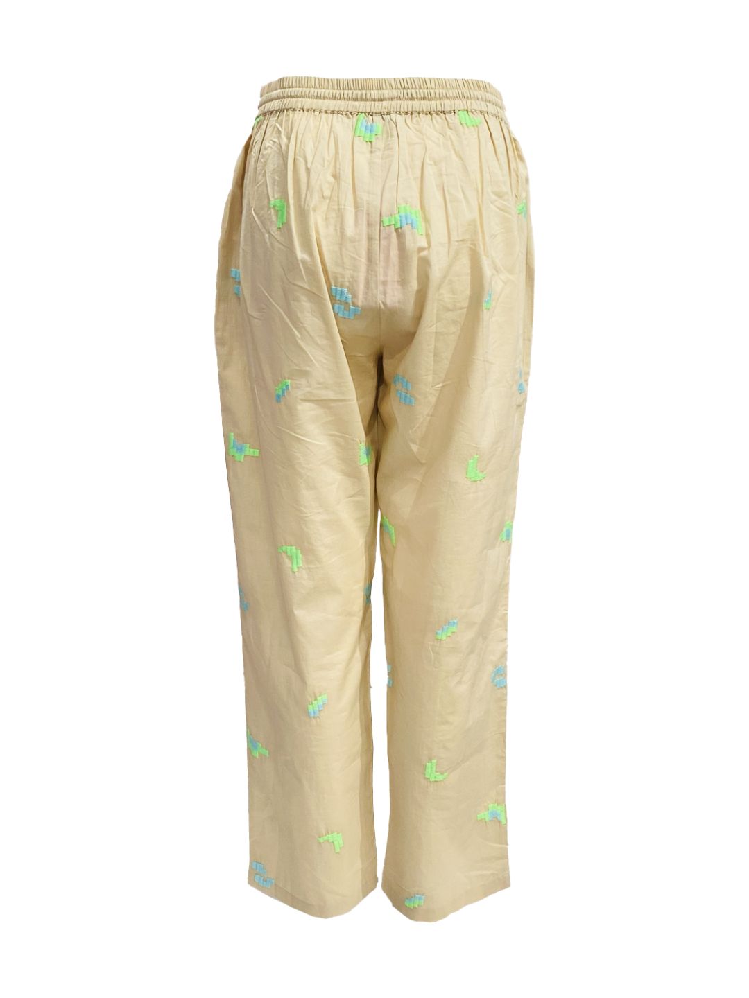Pantalone Lungo Ricamato in Cotone boho-chic Mod.4