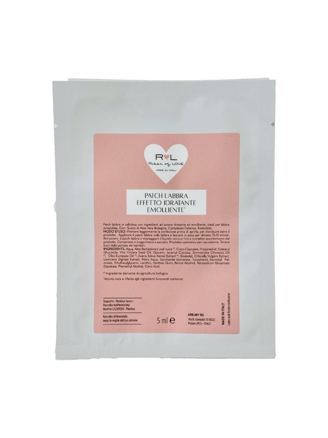 Patch Labbra Idratante ed Emolliente – Ribes of Love