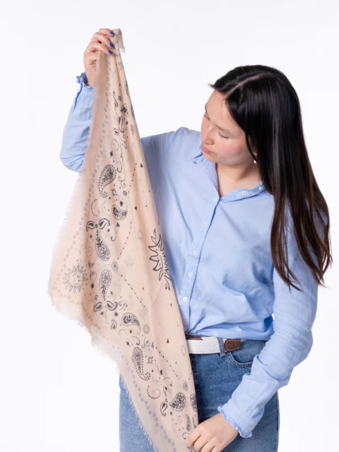 Piccolo Foulard Lana Alice Ecru