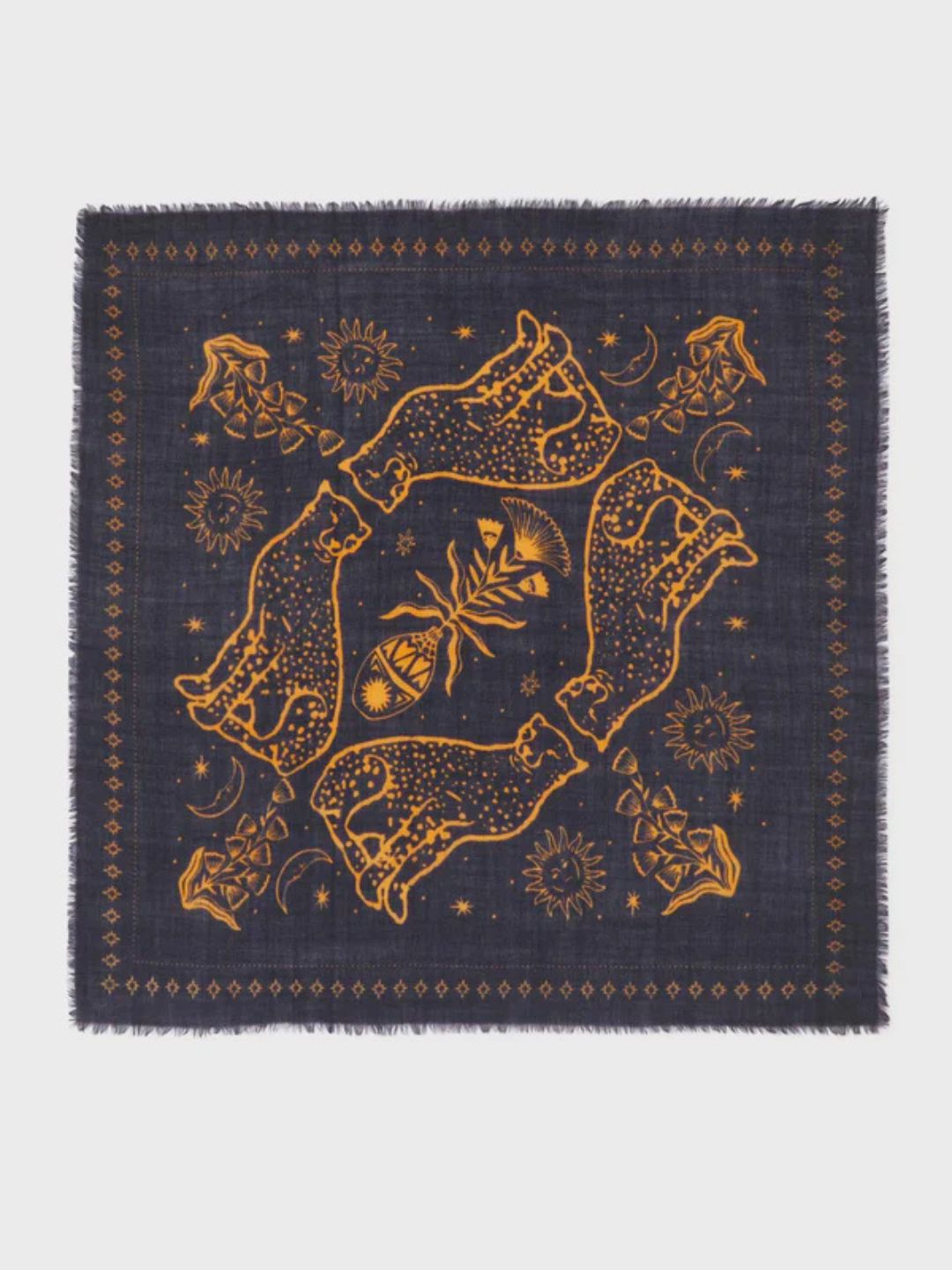 Piccolo Foulard Lana Sasha Blu Marino