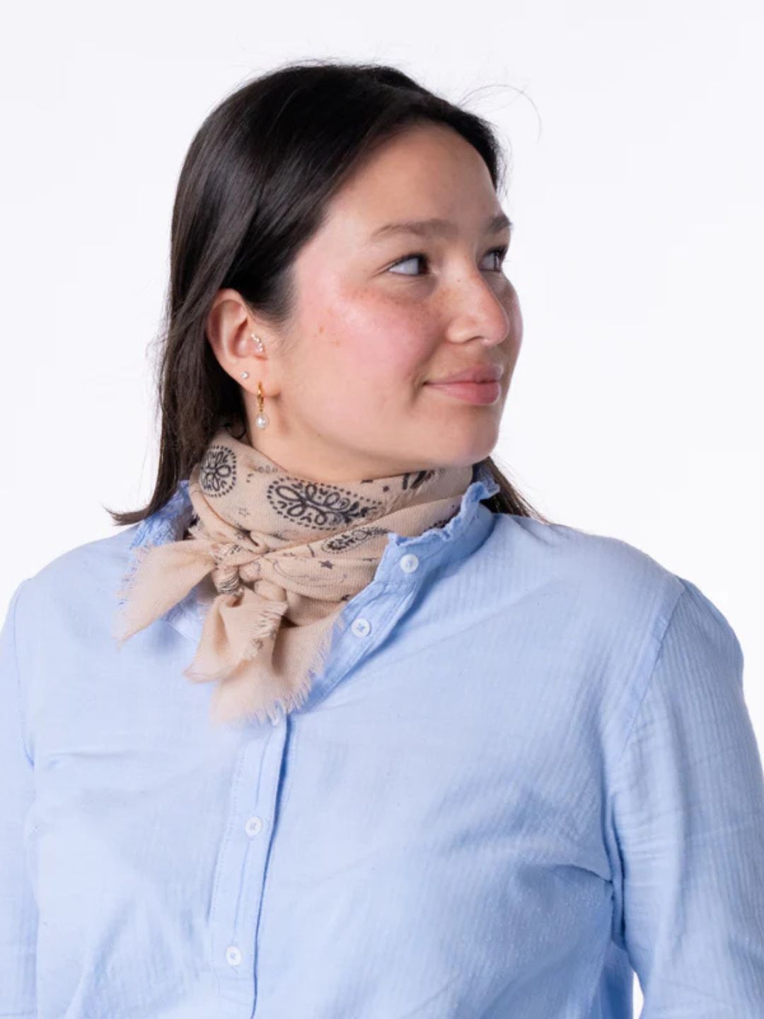 Piccolo Foulard Lana Alice Ecru