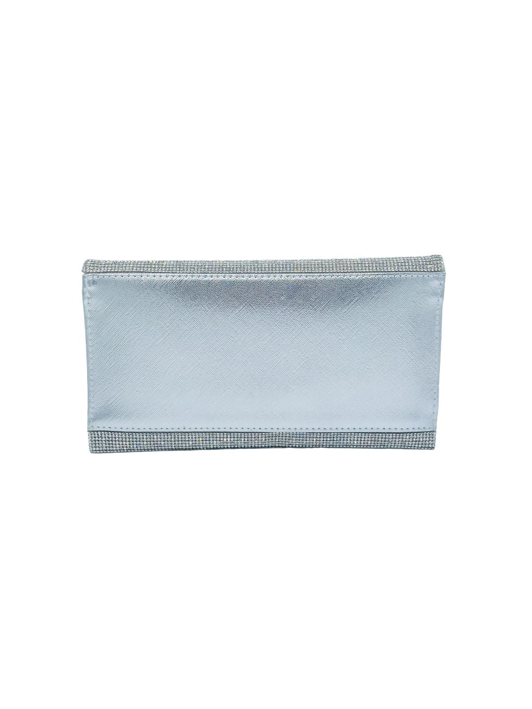 Pochette Busta Strass Argento 6056