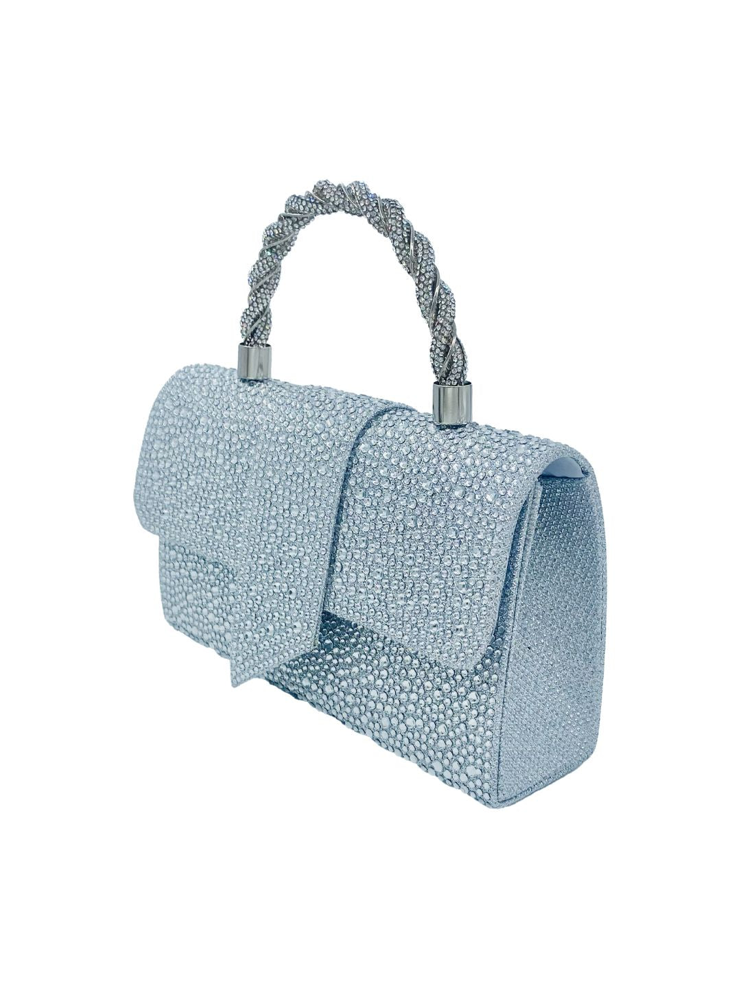 Pochette a Mano Strass Argento 2578