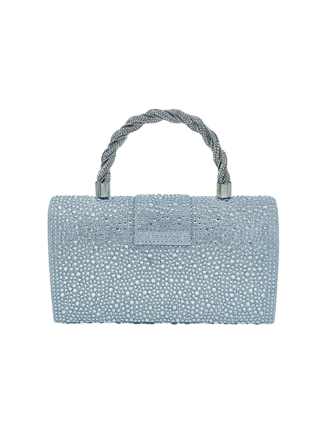 Pochette a Mano Strass Argento 2578