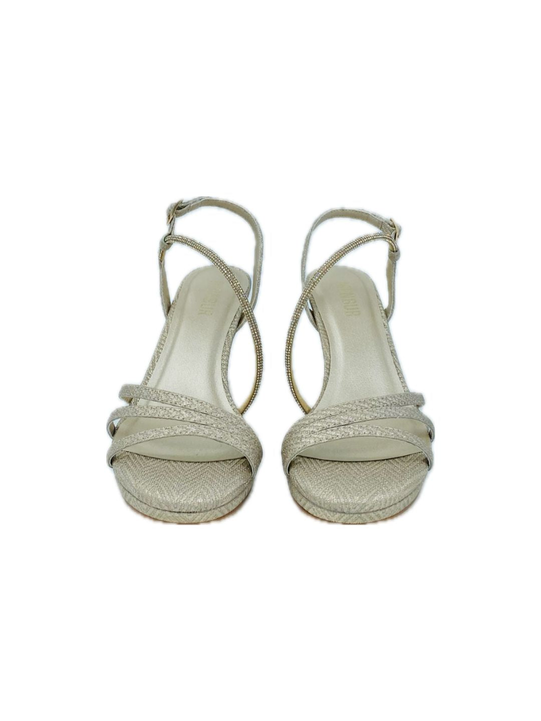 GLITTER AND RHINESTONE GOLD SANDAL 25679