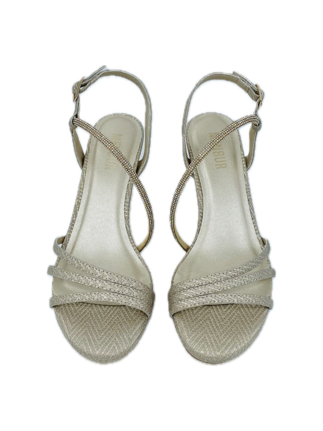 GLITTER AND RHINESTONE GOLD SANDAL 25679