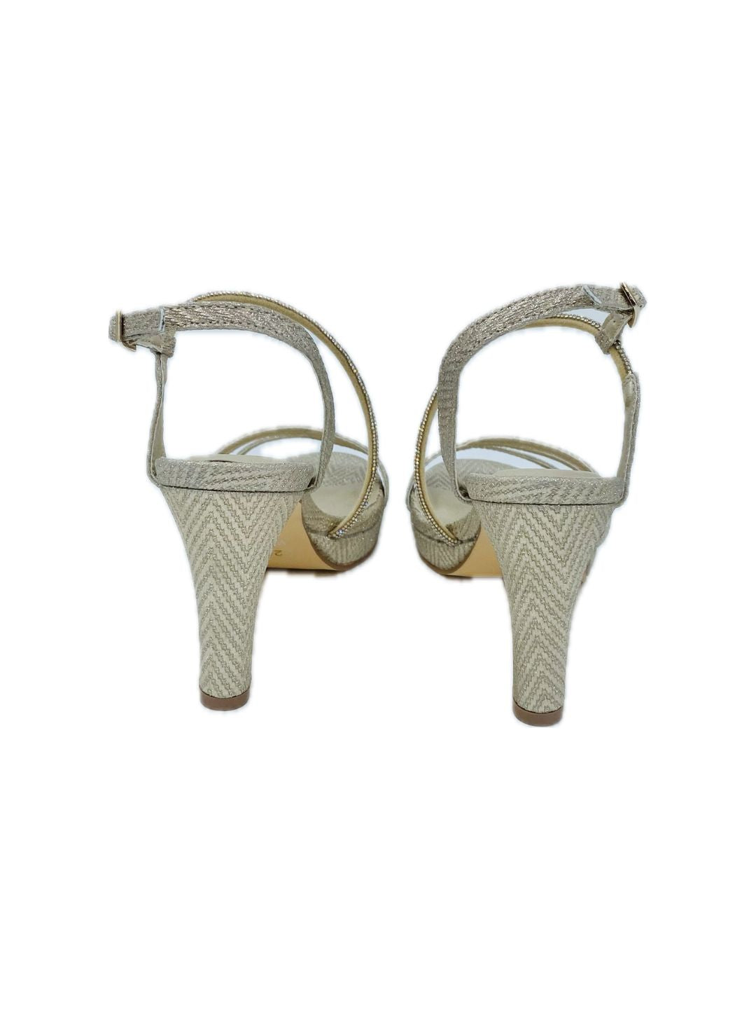 GLITTER AND RHINESTONE GOLD SANDAL 25679
