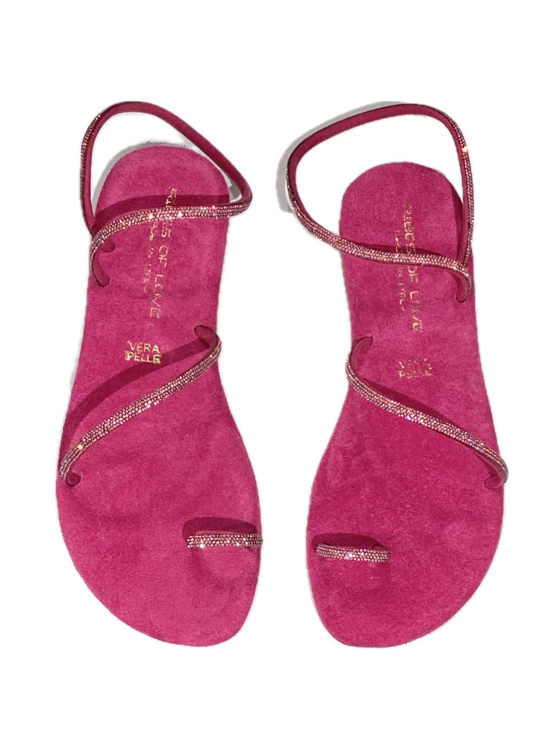 SANDALO GRECIA GLITTER FUCSIA Ribes of LOVE