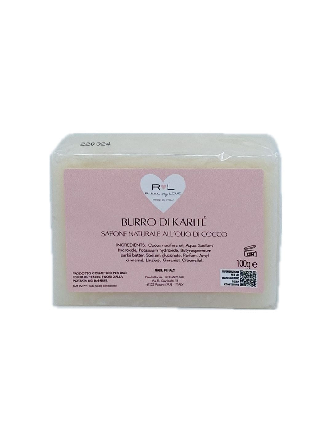 NATURAL SOAP with Coconut Oil & Shea Butter 100g