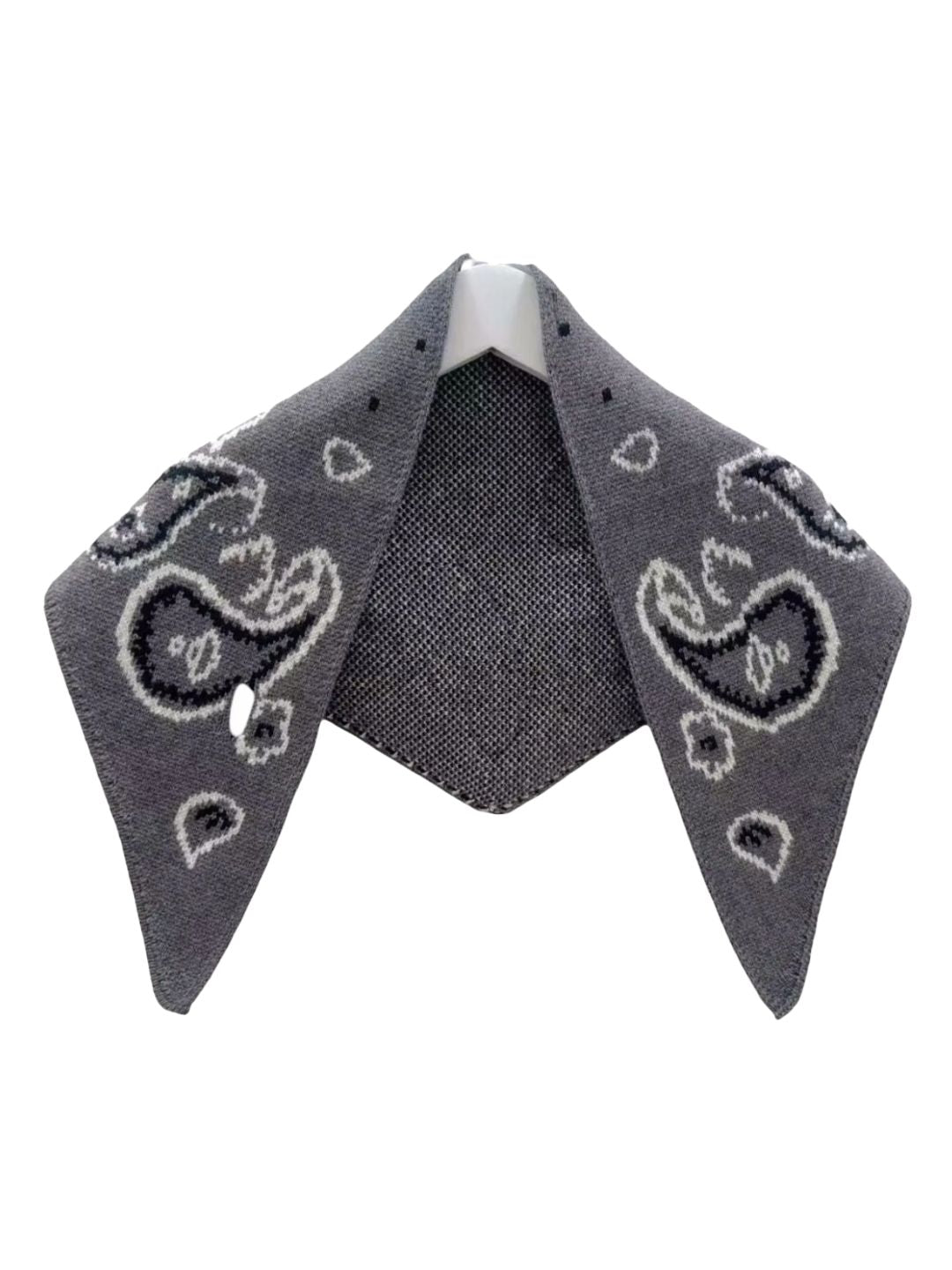 Black Bandana Cardigan with Fringes