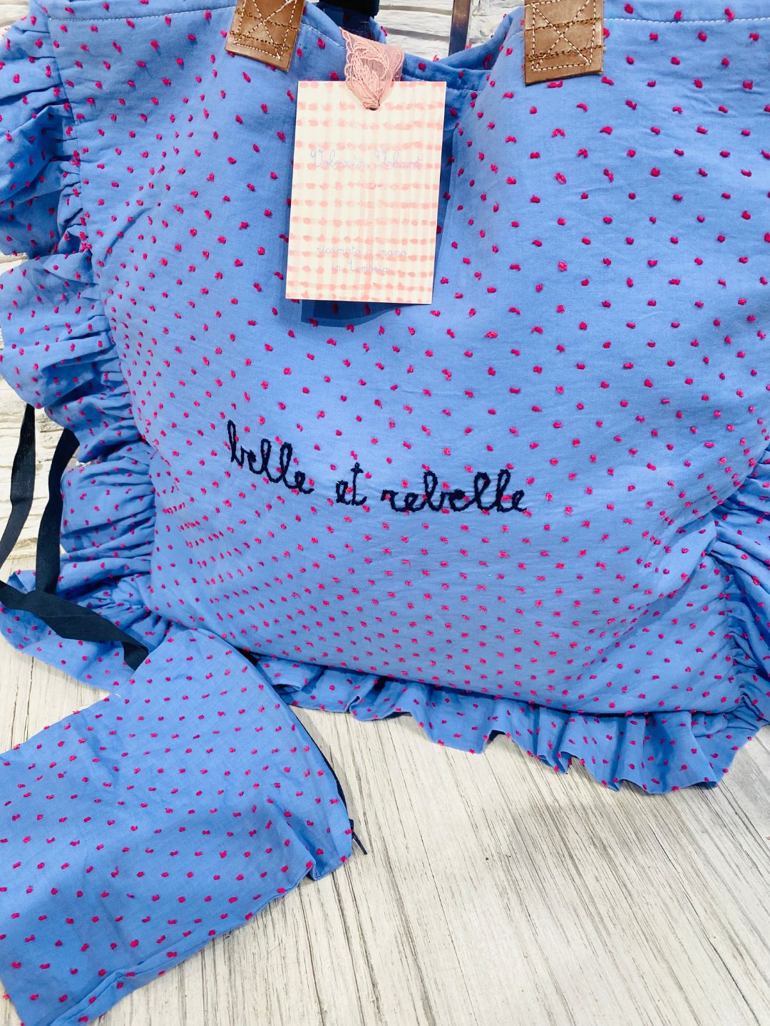 SHOPPING BAG CON BORDO VOLANTS "BELLE ET REBELLE"