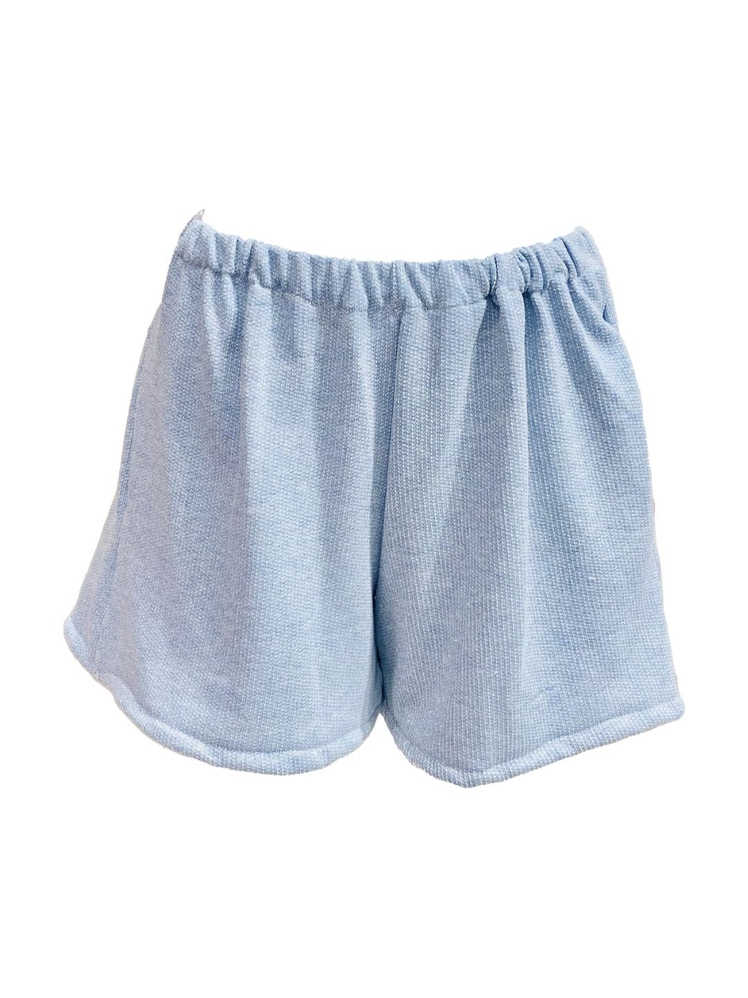 SHORTS BASIC spugna garzata Azzurro Ribes of LOVE