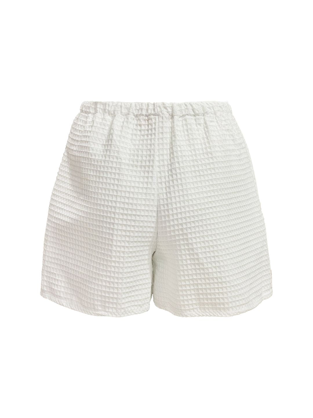 SHORTS BASIC spugna nido d'ape bianco Ribes of LOVE