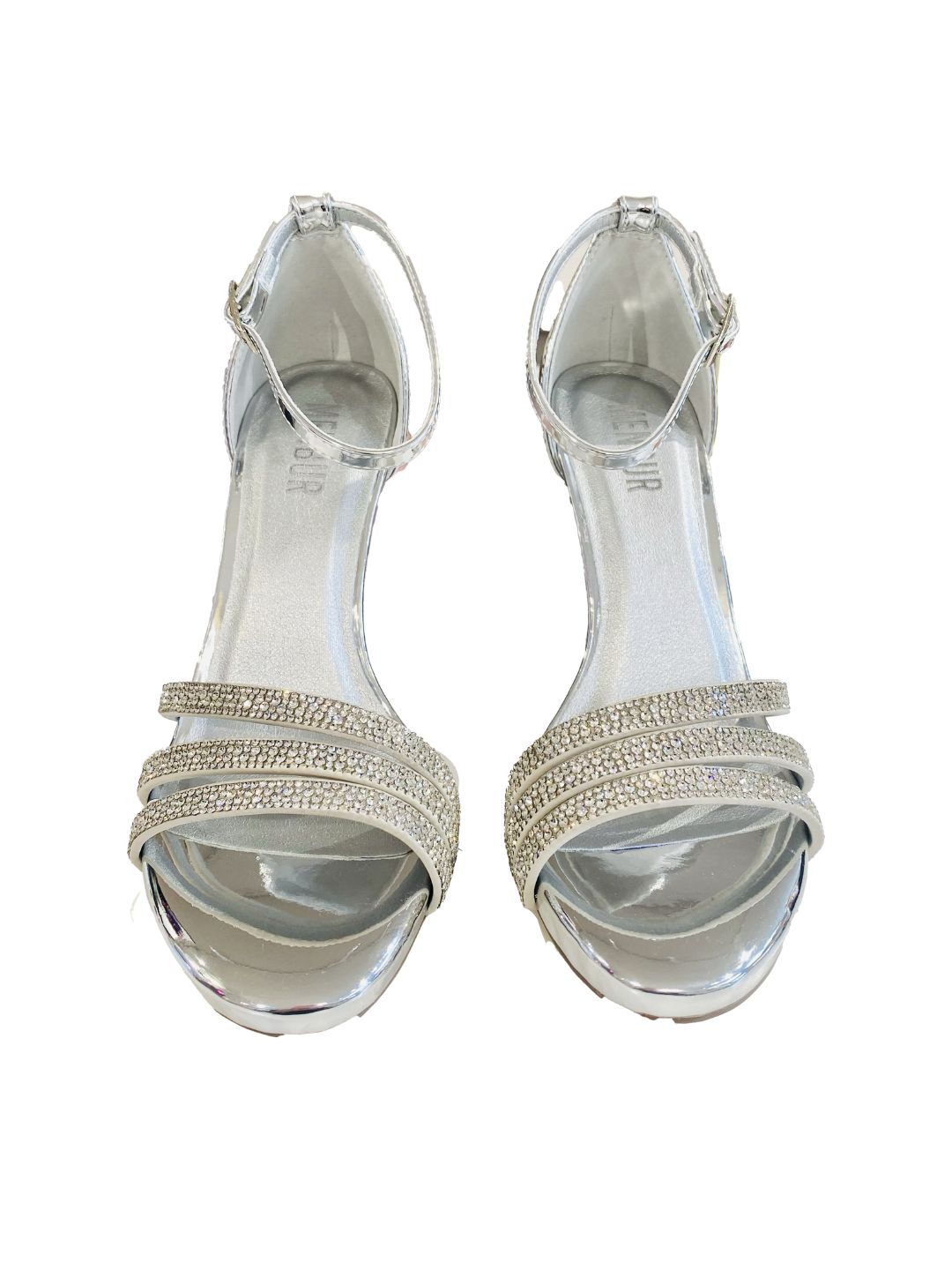 SILVER RHINESTONE SANDAL 24456
