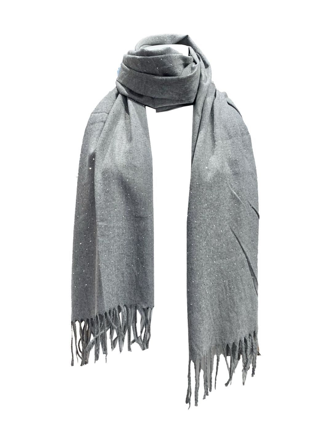 Sciarpa Strass Grigia