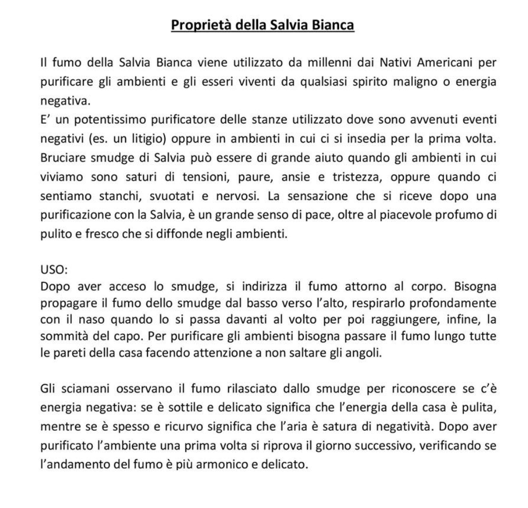 SMUDGE ENERGIA CHAKRA SALVIA BIANCA E MULLEIN FLOWER Californiana