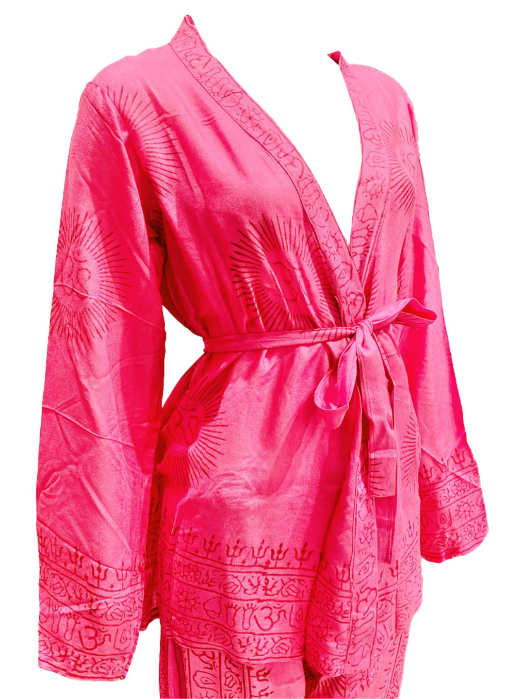 Set kimono e pantalone OM collection Fucsia