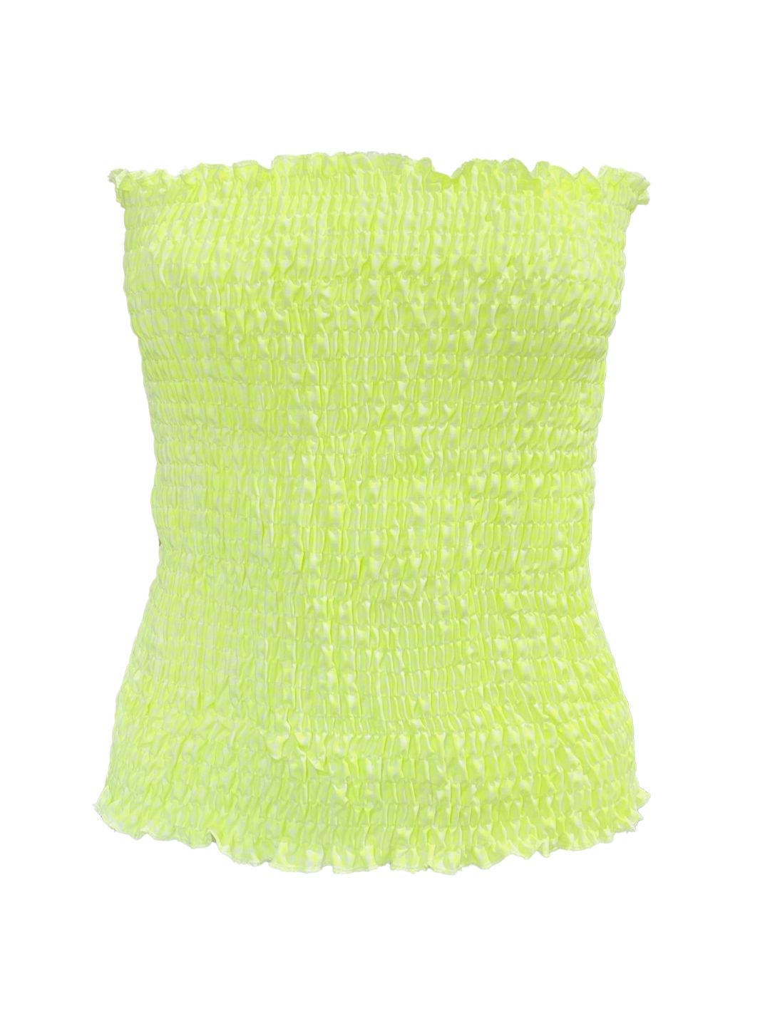 TOP punto smock Vichy Giallo Fluo Ribes of LOVE