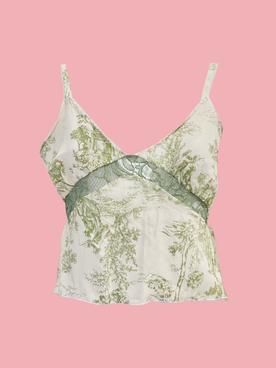 Top Toile de jouy Verde Ribes of LOVE