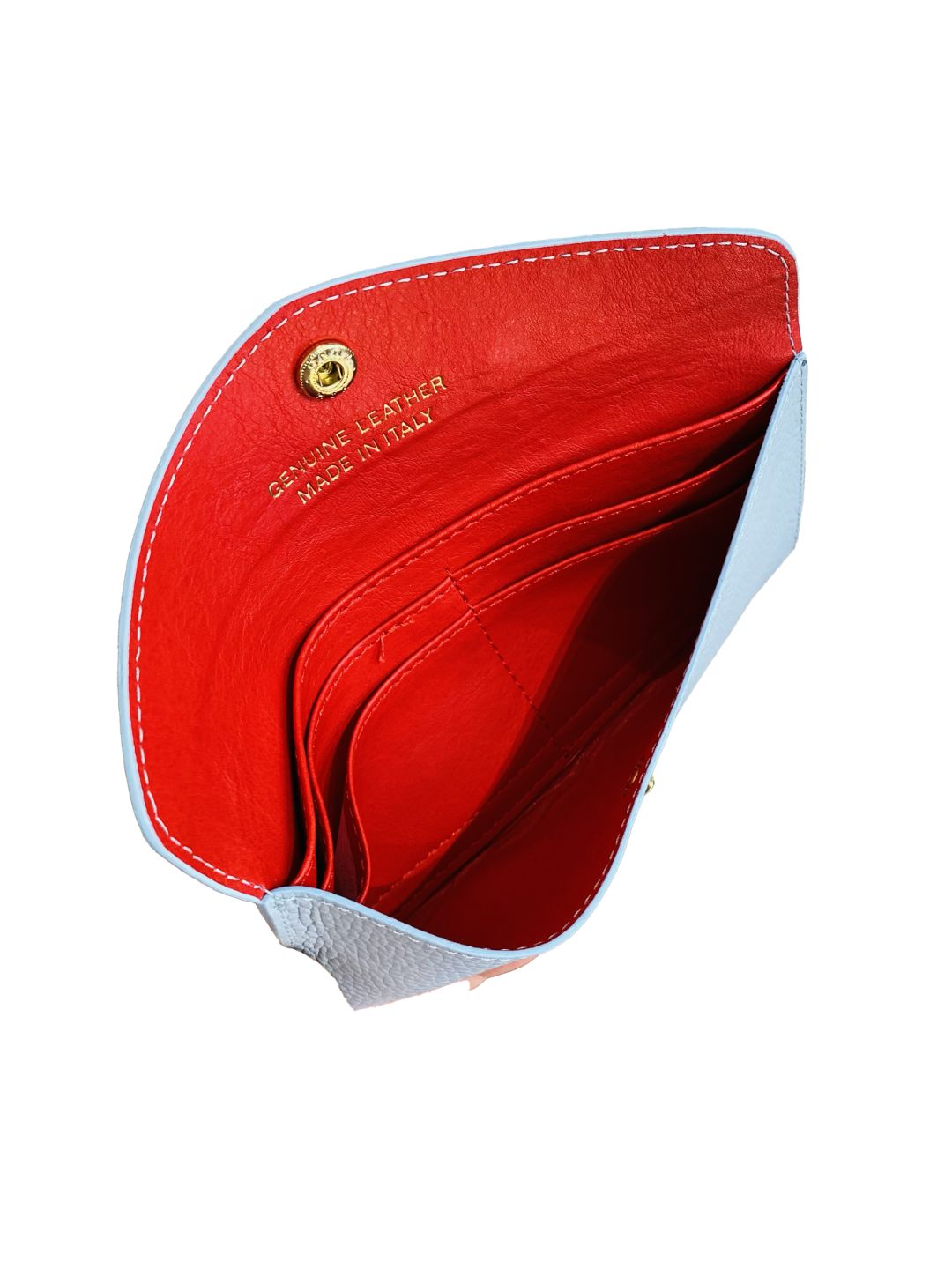 LIGHT BLUE LEATHER ENVELOPE WALLET 5022