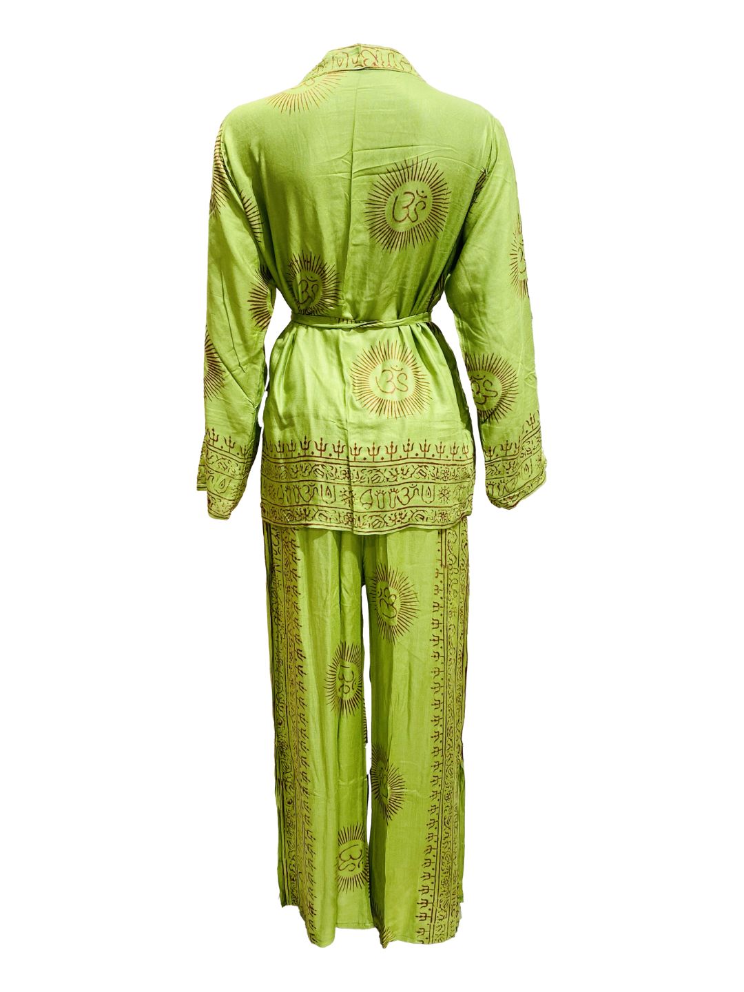 Set kimono e pantalone OM collection Verde Mela