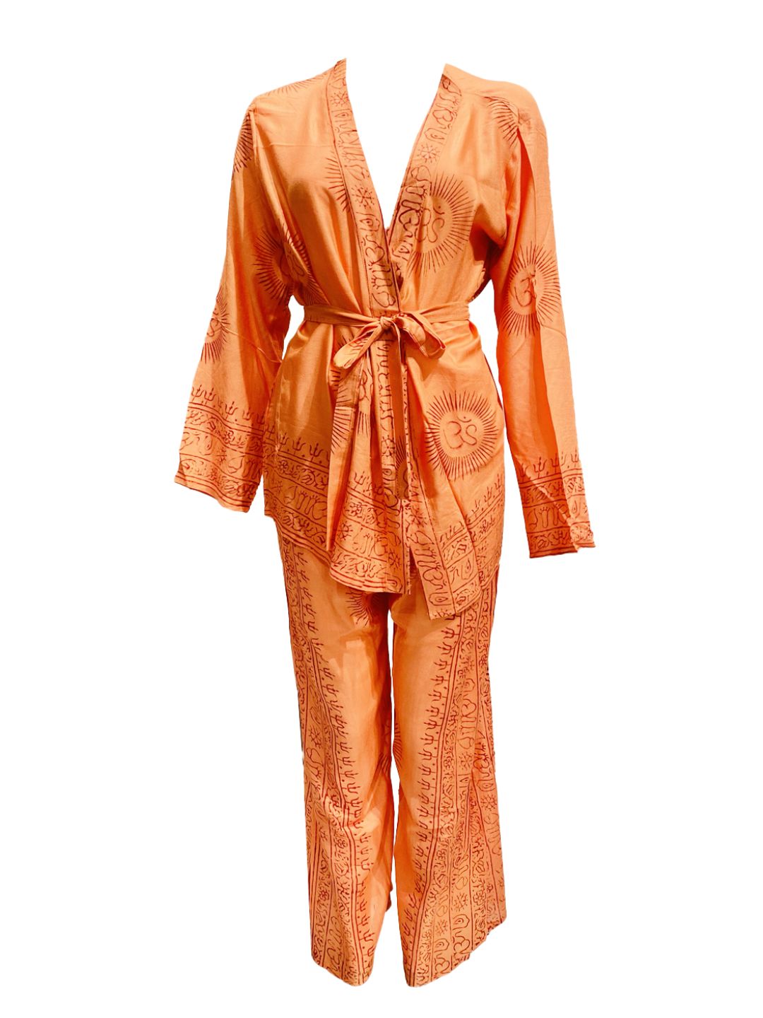 Set kimono e pantalone OM collection Arancio