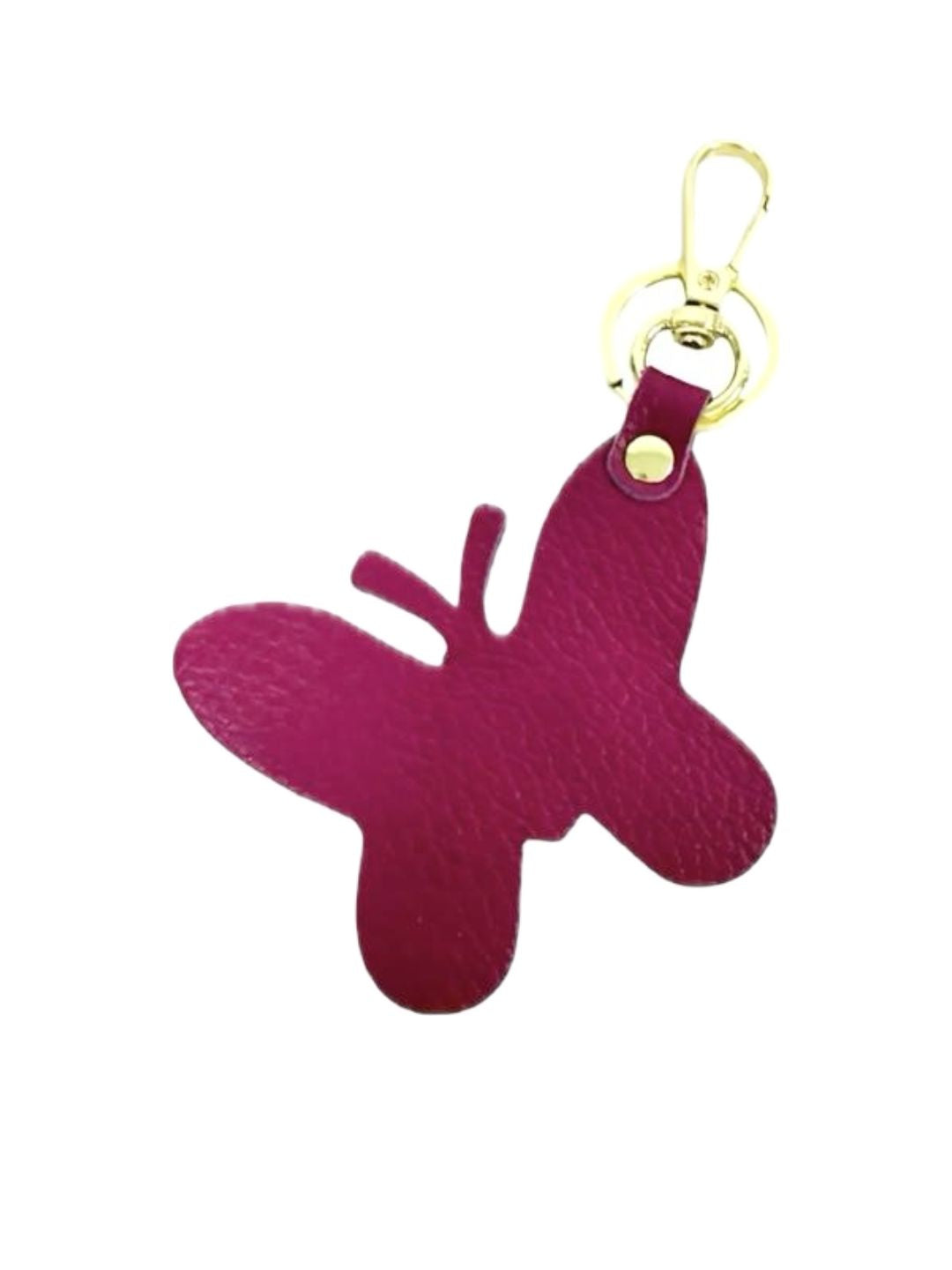 FARFALLA PORTACHIAVI IN PELLE FUCSIA 15002
