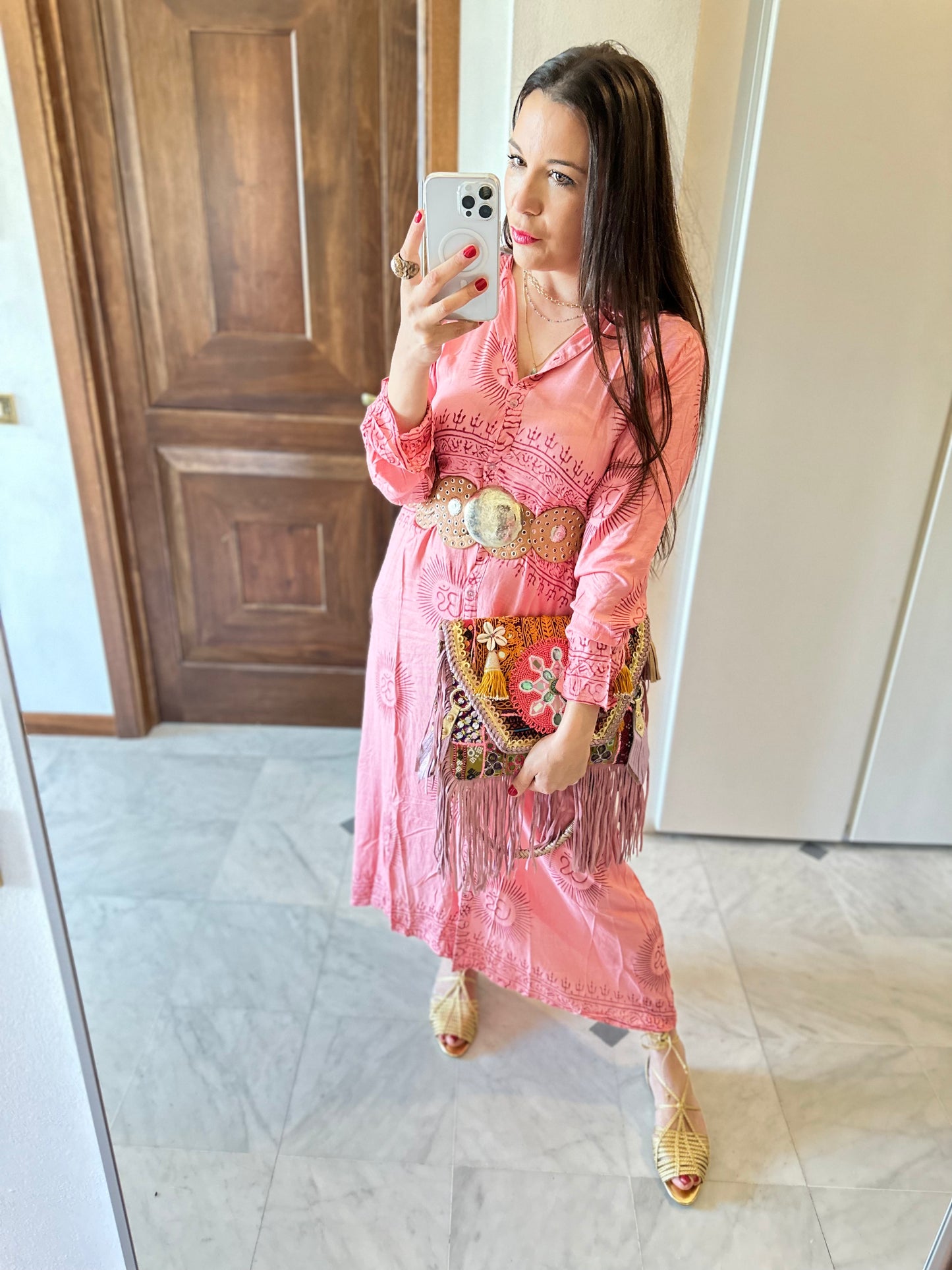 ABITO CHEMISIER GANESHA ROSA 171