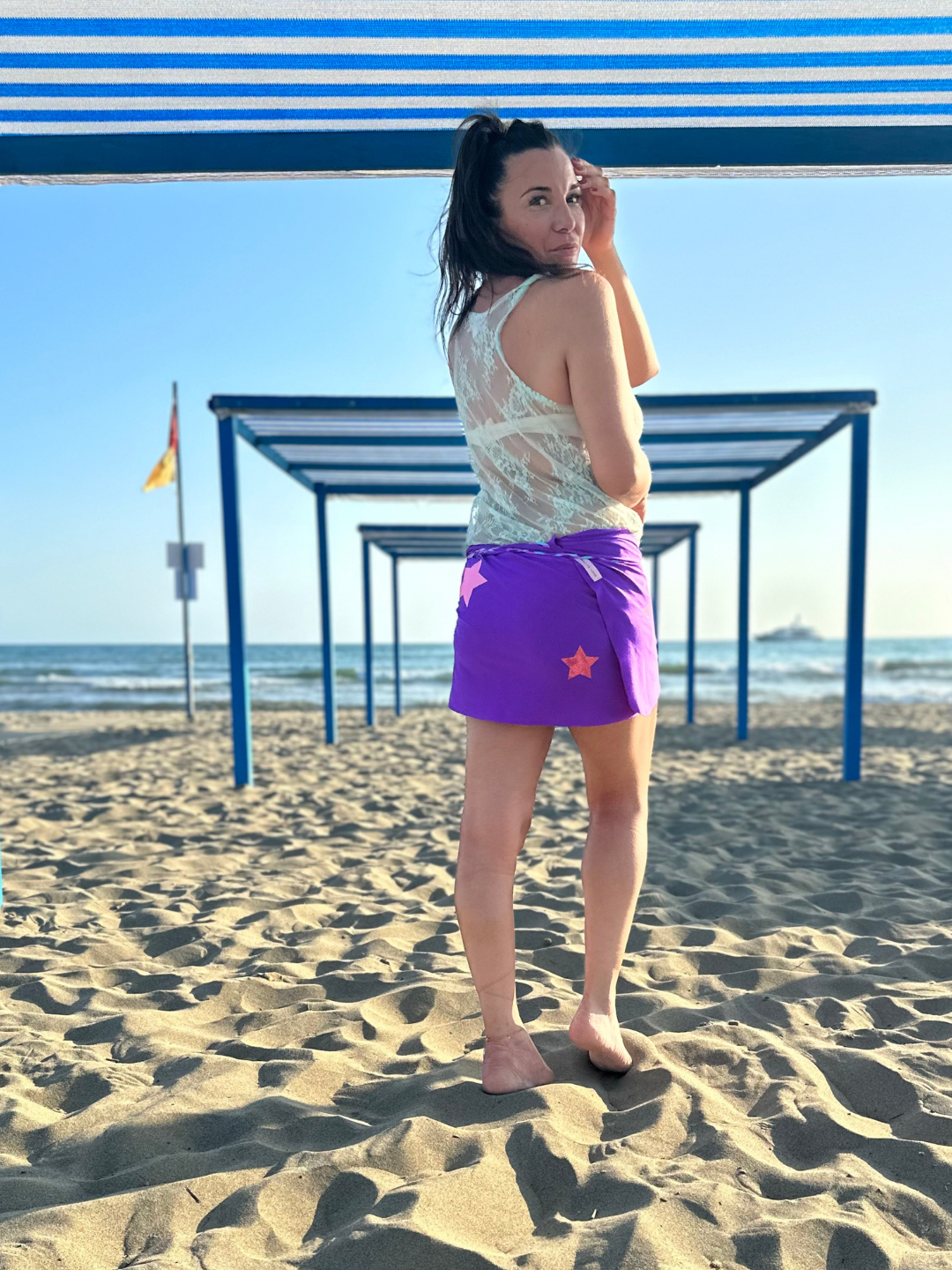 MINI PAREO STELLE VIOLA