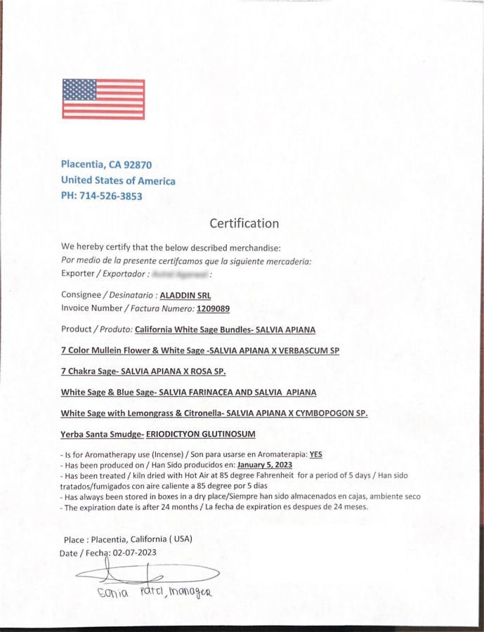 SMUDGE DI SALVIA BIANCA Californiana