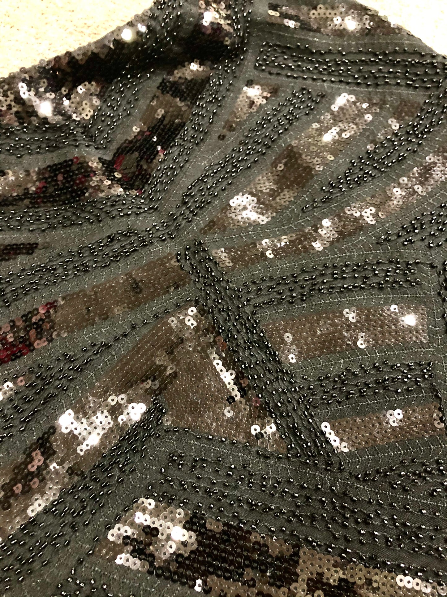 MINIGONNA PAILLETTES NERA H7026