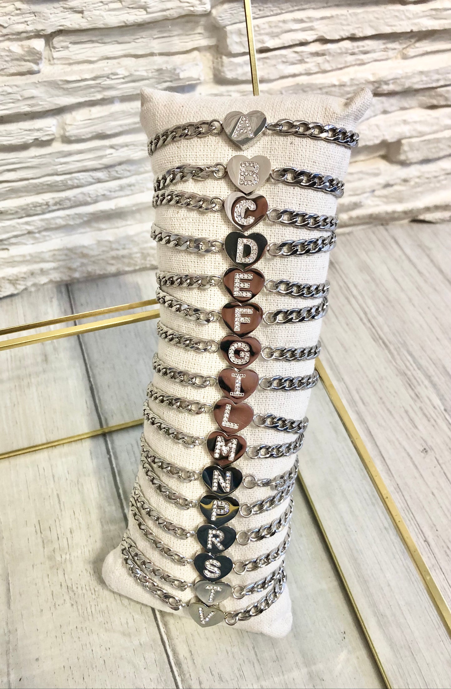 BRACCIALE ARGENTO CON INIZIALE