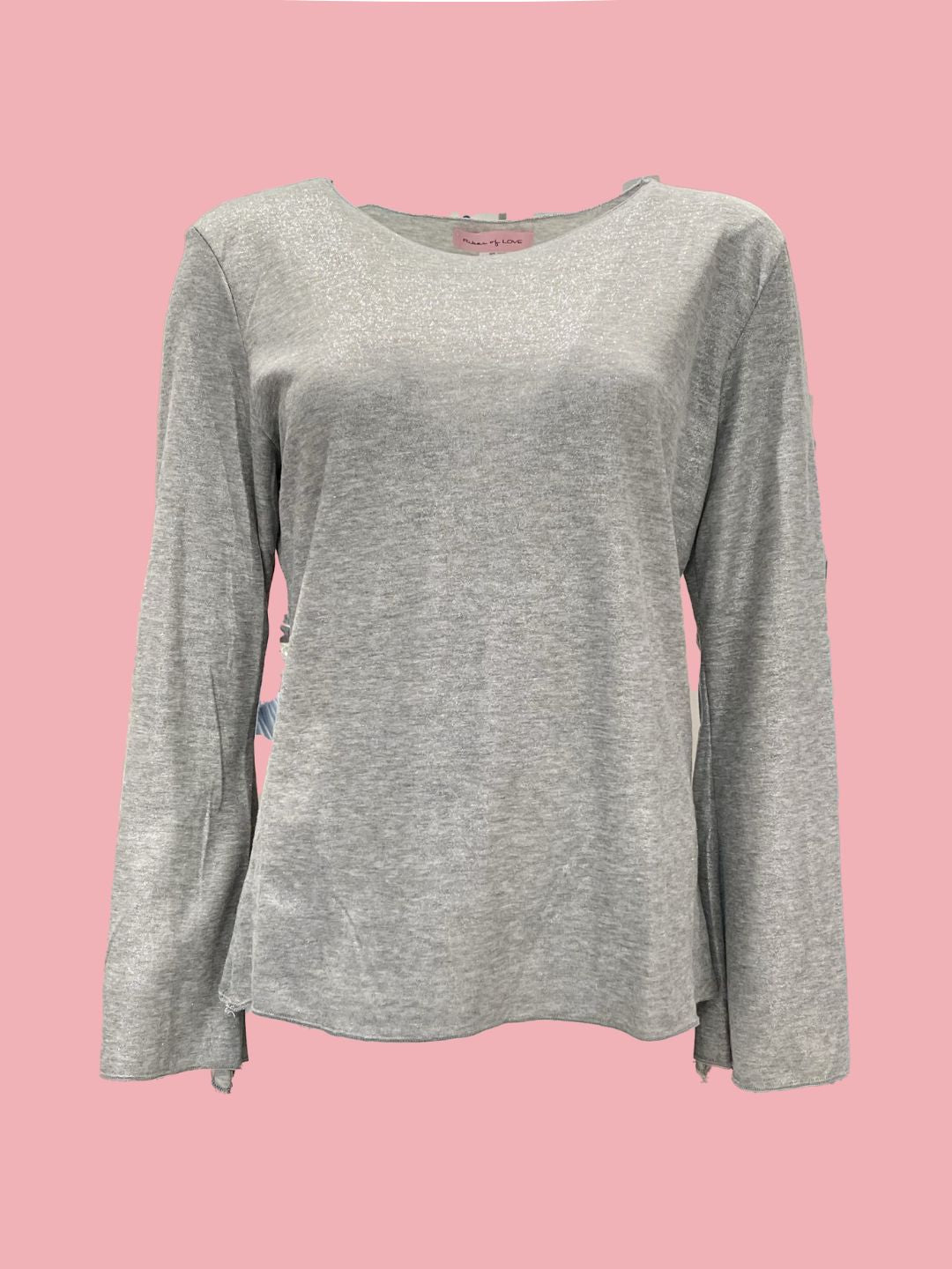 Cashmerina Sotto Giacca Grigio Chiaro Micro Lurex Ribes of LOVE