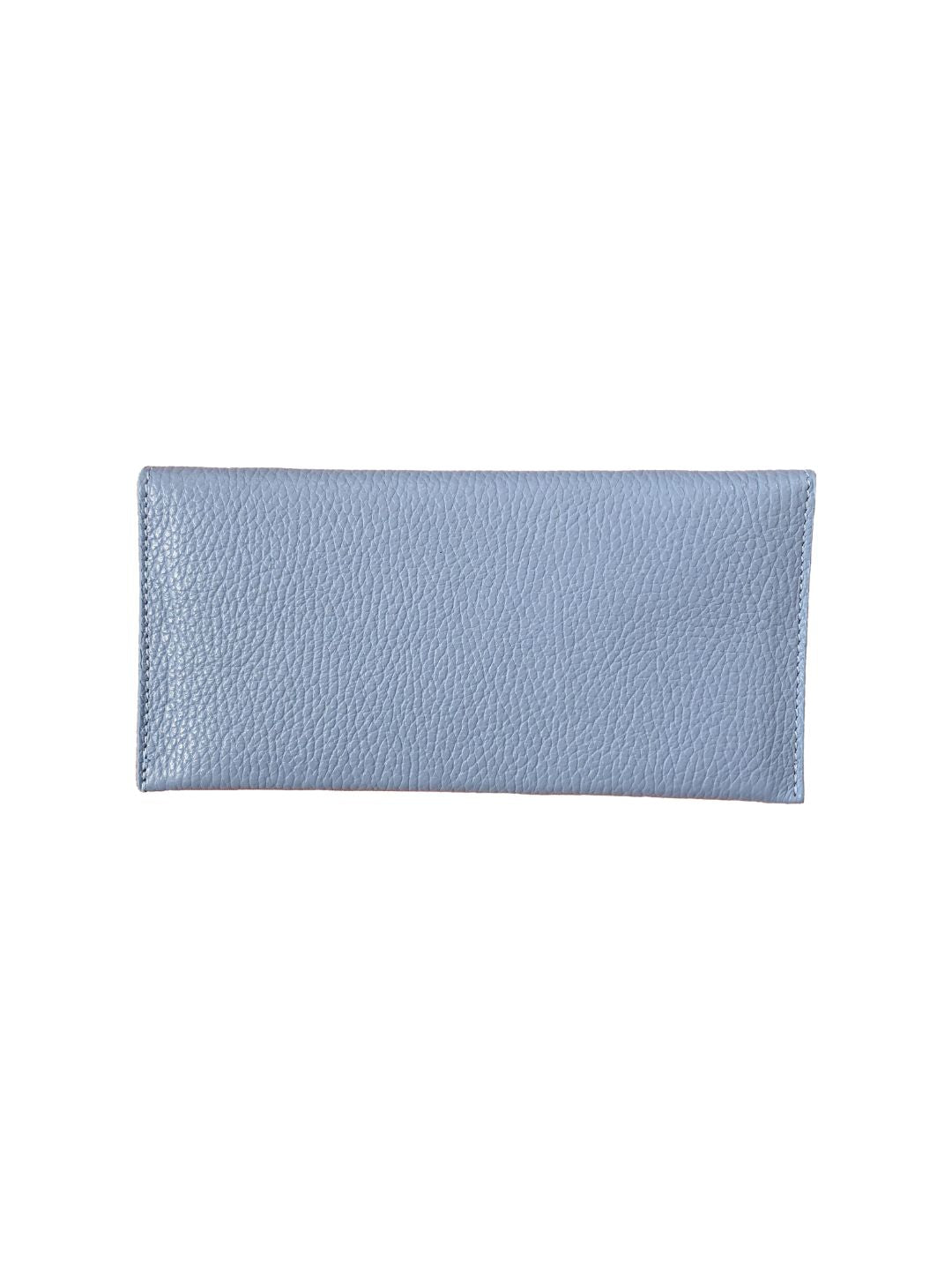 LIGHT BLUE LEATHER ENVELOPE WALLET 5022
