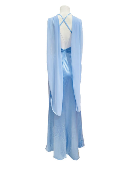 ABITO DA CERIMONIA IN RASO Azzurro 26209