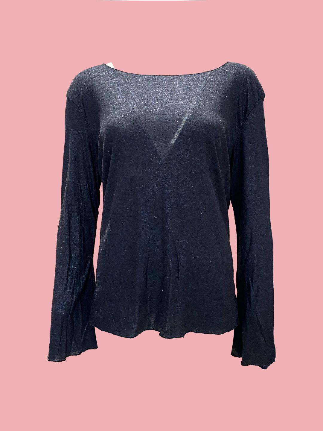 Cashmerina Sotto Giacca Blu Notte Micro Lurex Ribes of LOVE