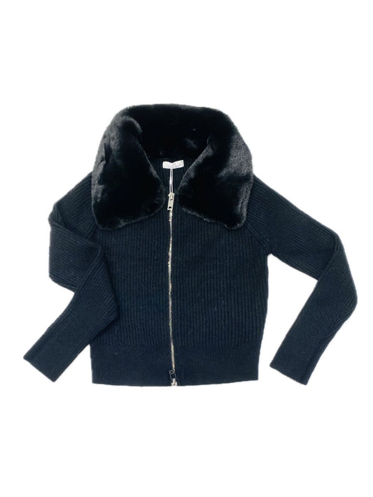 CARDIGAN COSTINE CORTO NERO 8636